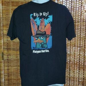 Platypus Surf Co. Hawaii Rip It Up Perry the Platypus Crazy Shirt T-shirt L